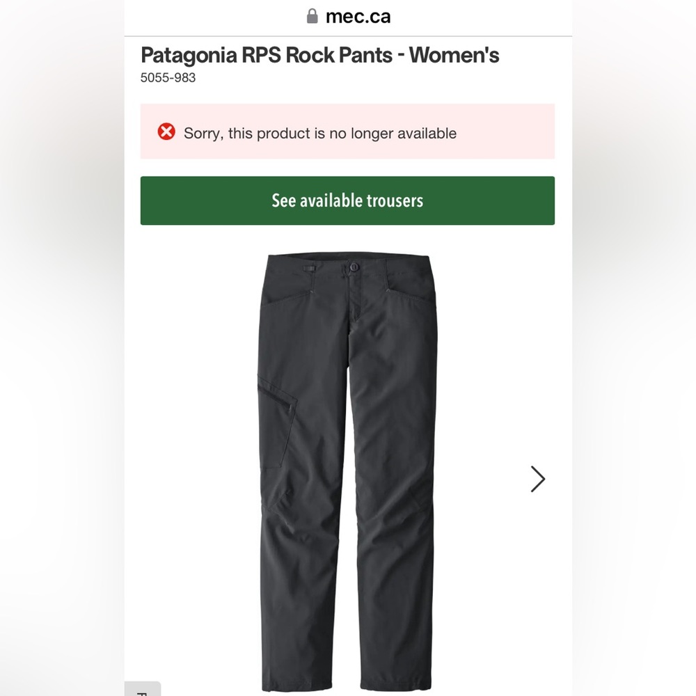 US 4 - Patagonia rock / hiking pants - charcoal/black